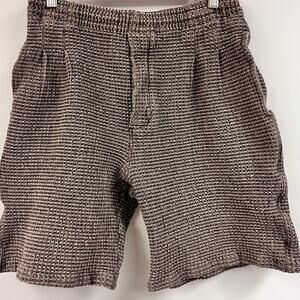 Vintage Men's Shah Safari 100% cotton tan brown waffle knit medium shorts